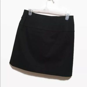 CYNTHIA STEFFE Size 4 Faux Wrap Black Mini Skirt